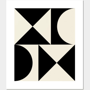 Black & White Abstract Art Minimal Shirt with Pattern style Posters and Art